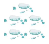 Cabilock 30 Pezzi Cubetti di Ghiaccio Leggeri e Facili da Posizionare in Resina Realistici e Allestimenti Natalizi per Micro Paesaggi Decorativi per Scenari Artici