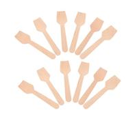 Cabilock 300 Pezzi Mini Wooden Tasting Spoons Disposable Eco Friendly Sampling Utensils With Square Tip For Precise Dessert And Ice Portions For Catering And Parties