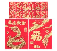 Cabilock 36 Pezzi Buste Rosse Cinesi Tradizionali Anno Serpente Pacchetti Carta Sicura Buste Lettera Rosse per Capodanno Lunare e Decorazioni Festive