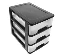 Cabilock 3cassetti Piccolo Organizer Da Scrivania Plastica Trasparente Mini Contenitore Per Scrivania Da Ufficio e Cassettiera Per Oggetti