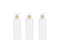 Cabilock 3pezzi Dispenser Ricaricabile Per Shampoo e Bagnoschiuma Bottiglia Plastica Bianco Con Pompa Per Bagno e Viaggi Contenitore Per Lozioni e Sapone Liquido