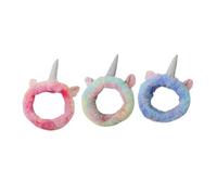 Cabilock 3pezzi Fascia per Capelli Donna Design Unicorno per Trucco Lavaggio e Altri Usi Accessorio per Capelli Tema Unicorno