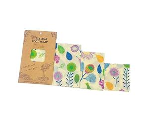 Cabilock 3pezzi Panni Per Alimenti in Cotone Biologico Con Cera D'api Riutilizzabili e Resistenti Per Conservazione a Lungo Termine Colorata e Sostenibile