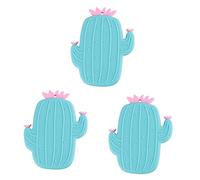 Cabilock 3pezzi Spazzola Da Doccia Cactus Alimentare Scrubber Per Corpo e Massaggio Schiena Verde Scuro Accessorio Per Doccia Per Uomini e Donne Facile Da Impugnare e Pulire La