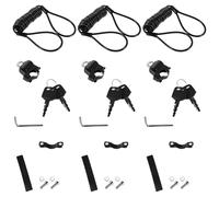 Cabilock 3sets Luccetto Per Casco Moto Supporto Casco Bici Gancio Scooter Elettrico Sicurezza Antifurto Per Caschi Scooter e Biciclette Installazione Facile Per Parcheggio e Deposito