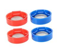 Cabilock 4 Pezzi Accessori per Lavatrice Filtro Valvola di Ingresso in Acciaio Inox e Plastica, Kit Completo 2 Rosse e 2 Bluer per Lavatrici