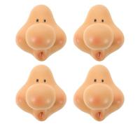 Cabilock 4 Pezzi Accessori Viso Gnome in Resina Faccia Gnome per Crafts Naso Facciale e Bambola Nano Facile Installazione per Progetti Artigianali e Creazione Bambole