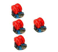 Cabilock 4 Pezzi Accessorio per Acquario Accessori per Acquari Decorativo Girandole Adornare Soprammobili Riparo per Pesci D'acquario Arredamento Paesaggio Acquario Resina