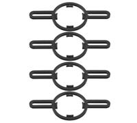 Cabilock 4 Pezzi Anello Distanziatore per Tweeter Auto in Plastica Nera, Supporto ad Alta Frequenza per Migliorare la Chiarezza del Suono, per Pannelli Porta e Audio Automotive