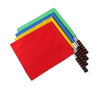 Cabilock 4 pezzi Bandiere Segnaletiche per Arbitro Calcio e Gare Colori Vivaci Rosso Giallo Blu Verde per Competizioni e Manifestazioni Sportive Resistenti e Visibili