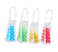 Cabilock 4 pezzi Borsa Termica per Bottiglie Vino in PVC Alimentare Sacchetto Raffreddante Faccia Ghiaccio Riutilizzabile e Leggera per Viaggi Feste e Picnic Colore Casuale Colore Casuale