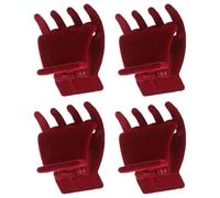 Cabilock 4 Pezzi Clip per Chioma Piccola in Velluto Rosso Facile da Portare, Accessorio per Acconciature Ragazze, Comoda e Compatta da Mettere in Borsa o Tasca