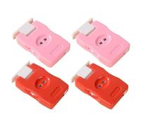 Cabilock 4 Pezzi Contatore per Maglia Manuale in ABS Strumento Portatile per Uncinetto e Lavoro Maglia Contapunti Preciso per Progetti Fai da Te Rosso e Rosa Adatto per Maglioni e Sciarpe