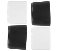 Cabilock 4 Pezzi Copertura per Portacanna da Pesca in PVC Nero e Bianco, Protezione per Supporto Canna, Facile da Installare e Rimuovere, per Spiaggia e Specchio d'Acqua