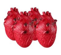 Cabilock 4 Pezzi Decorazione Cuore Finto Realistico in Vinile Rosso per Halloween, Accessorio Spaventoso per Casa Infestata e Feste a Tema Horror, Subito Utilizzabile e Riutilizzabile