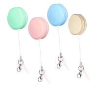 Cabilock 4 Pezzi Detergenti per Schermo Telefono Cellulare Touch Macaron con Panno in Microfibra e Spugna, Portachiavi con Cordino, Pulitore Compatto per Smartphone, Tablet, Colore Casuale