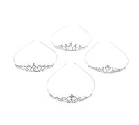 Cabilock 4 pezzi Fasce Capelli Bambina Corona Elegante in Strass Accessori Capelli per Bambine Cerimonia e Compleanno Leggere e Antiallergiche Materiale Lega Resistente