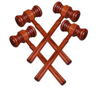 Cabilock 4 pezzi Martello da Giudice in Legno Giocattolo Educativo Multifunzione per Martelletto per Gioco di Ruolo e Aste con Suono Chiaro Adatto per Ragazzi e Ragazze