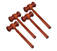 Cabilock 4 pezzi Martello da Giudice in Legno Massello Giocattolo per Gioco di Ruolo Leggero e Sonoro per Aste e Riunioni per Coordinazione Mano-occhio