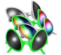 Cabilock 4 Pezzi Occhiali Alieni Occhiali Da Sole Per Feste Di Carnevale Divertenti Per Costumi Cosplay Alieni Marziani Con Lenti Arcobaleno Oggetti Di Scena Per Feste