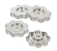 Cabilock 4 Pezzi Ruota Manuale per Manometro Climatizzatore, Foro Quadro | Finitura Opaca Antiriflesso, Presa Zigrinata e Pratico, per Uso Esterno e Laboratori