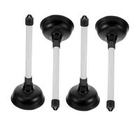 Cabilock 4 Pezzi Stantuffo per WC con Pompa ad Aria in Gomma Resistente Strumento per Sbloccare Lavandini Scarichi e Vasche da Bagno Manico Ergonomico per Uso Domestico e Professionale