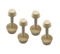 Cabilock 4 Pezzi Tart Tamper in Legno Faccia Strumento per Modellare Pasta da Torta Pusher per Mini Muffin e Torte Utensile Versatile per Dolci e Crostate Risparmio in Cucina