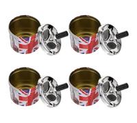 Cabilock 4 posacenere con coperchio: posacenere con funzione di spegnimento automatico - porta mozziconi antivento, souvenir britannico per casa, ufficio e viaggi