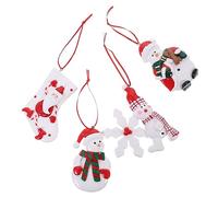 Cabilock 4 Pz Ciondolo Albero di Natale Figurine Decorazione Domestica Ornamento di Natale Ornamenti per Albero di Natale Stagnola Decorazioni Natalizie Addobbi Natalizi Argilla Polimerica