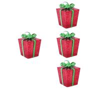 Cabilock 4 Pz Scatola a LED di Natale luci Natale LED luci LED Natalizi Decorazione Decorazioni scatole scatoline Forniture Decorative Natalizie bomboniere Natalizie