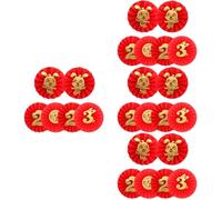 Cabilock 4 Set Decorazione Floreale Ventaglio di Carta Ventagli di Carta per La Festa di Compleanno Decorazione Natalizia Nappato Ventagli di Carta per Matrimonio Nuziale Rosso 6 Pezzi * 4