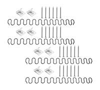 Cabilock 4 Set Kit di Riparazione Molle per Divano Clip a Molla e Ancore Serpentina 50 Cm per Poltrone Reclinabili e Mobili, Accessori di Ricambio per Riparazione Cedimento Seduta e