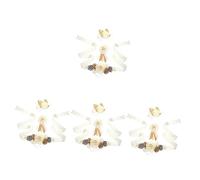 Cabilock 4 Set Partito Delle Donne Incinte Della Cintura Maternità Posto a Sedere Ragazza Vestiario Da Fasciare Per Shower Abito Premaman Madre Mammina Kit Raso Beige