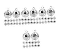 Cabilock 4 Set Pendente Palla Da Discoteca Retro Per Creazioni Charm Specchio Per Collane E Portachiavi Per Feste E Regali 30 Pezzi*4
