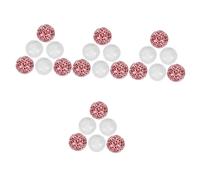Cabilock 4 Set Sfera della Sfera del Mosaico Vasi Ciotola Decorativa Ciotole Riempitivo Decorativo per Ciotola Palline Decorative Rosse Palline per Sfere Schiuma 6 Pezzi * 4