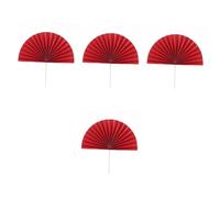 Cabilock 4 Set Ventaglio Rosso da Decorazione per Festa E Accessorio Fotografico E Classico 6 Pezzi * 4