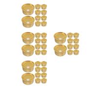 Cabilock 40 Pezzi Barattolo di Latta Alluminio 150ml, Sigillo Ermetico per | Uso per Cibo e Bevande, Apertura Facile senza Attrezzi, Formato Tondo Ricaricabile, Colore Oro