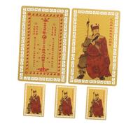 Cabilock 5 Pezzi Carta Taisui in Lega Alluminio-magnesio Amuleto Cinese Feng Shui per Fortuna Protezione e Ricchezza Portatile per Tasche e Borse Portafortuna Tradizionale per Festival di