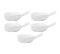 Cabilock 5 Pezzi Ciotole per Salsa in Ceramica Bianca 50 Ml | Salsa di Soia e Condimento, Riduce le Fuoriuscite, Uso Domestico e Servizio in Tavola