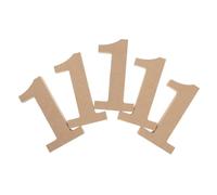 Cabilock 5 Pezzi Decorazione Numero 1 in Legno, Semplice e Creativa | Riutilizzabile, Finitura Grezza e Superficie Liscia, per Eventi, Insegnanti, Scaffali e Numerazione