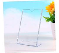 Cabilock 5 pezzi Espositori da Tavolo Shape Trasparenti Supporti Acrilici Inclinati per Menu Foto e Pubblicità Stand da Banco per Supermercati e Negozi