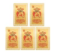 Cabilock 5 Pezzi God Of Wealth Cards in Aluminum Alloy Feng Shui Amulets For Wealth Blessing Auspicious Success And Home Protection
