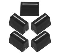 Cabilock 5 Pezzi Manopole Fader Console Audio Nere Foro Interno 4Mm Tappi Cursore Scorrevole per Controller Mixer Dj Ricambio per Chitarra e Apparecchiature Audio Professionali