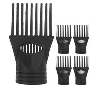 Cabilock 5 Pezzi pettine districante per capelli ricci accessorio pettine per asciugacapelli Black