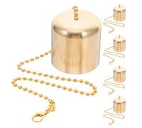 Cabilock 5 Pezzi Spegnicandele in Ottone: Tappo spegnicandele retrò per spegnere la Fiamma degli stoppini delle Candele - Copertura Multiuso Decorazione per la casa 1,2 Pollici