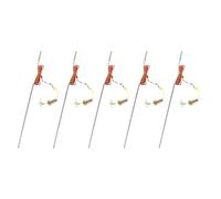 Cabilock 5 Pezzi Supporto Automatico per Canna da Pesca Allarme e Gancio | Palo da Terra in Acciaio Inox, per Pesca da Riva, Stabilità Antiribaltamento, Linee