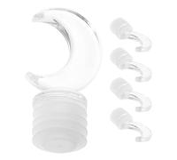 Cabilock 5 Pezzi Tappi Bottiglia Plastica Forma di Mezzaluna Tappi Sostitutivi per Bottiglie Profumo e Olio Essenziale Compatibili con Aromaterapia e Decanter Resistenti e Adattabili