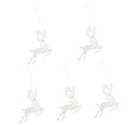 Cabilock 5 Pz addobbi Natalizi succulento decaffeinato Arredamento Kit Evento Gel Pendenti Natalizi Ciondolo Natalizio Ornamento dell'albero di Natale Decorazione di Renne appese Acrilico