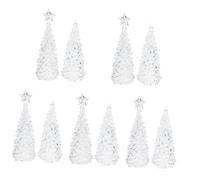 Cabilock 5 Set Albero di Natale di Cristallo Chiavi di Natale Palline di Natale Chiare Porta Decorazioni per L'Albero di Natale Sempreverde Lucine A Batteria Gonfiabile Acrilico 2 Pezzi * 5