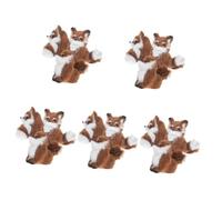 Cabilock 5 Set Ciondolo in Peluche di Volpe Animale del Bosco Realistico Mini Decorazione Albero Natale Decorazione Natale Albero Arredamento Piccola Volpe Vivida Volpe Pelosa 3 Pezzi * 5